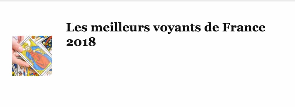 meilleurs voyants de france
