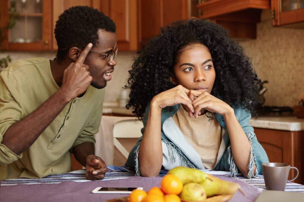 couple having dispute annoyed beautiful dark skin 2023 11 27 05 17 00 utc